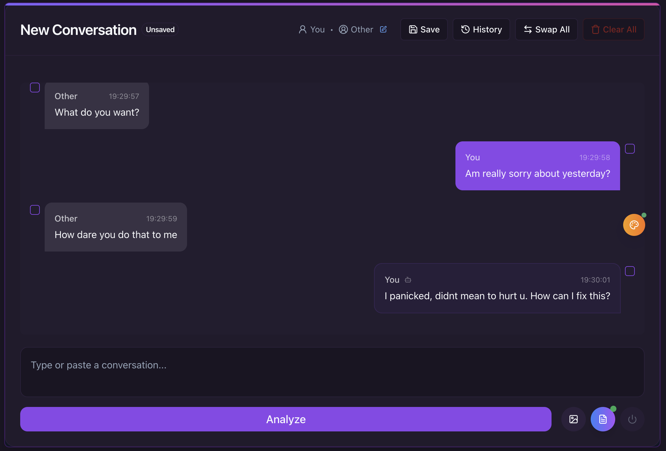Conflict resolution conversation example